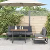 Image de Ensemble De Salle Ã Manger De Jardin De 3 PiÃ¨ces Avec Coussins Anthracite
