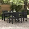 Image de Chaises De Jardin Vidaxl 4 Pcs Noir 65,5x55,5x88 Cm Hdpe, Chaises De Jardin Vidaxl 2 Pcs Noir Hdpe