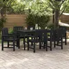 Image de Chaises De Salle Ã Manger Jardin Vidaxl 6 Pcs Noires 65,5x55,5x88 Cm Hdpe, Chaises De Salle Ã Manger Jardin Vidaxl 2 Pcs Noires Hdpe