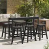 Image de Tabourets de bar vidaXL 9 pcs Noir HDPE, Tabourets de bar vidaXL 2 pcs Noir HDPE