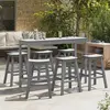 Image de Tabourets de bar vidaXL 9 pcs Gris clair HDPE, Tabourets de bar vidaXL 2 pcs Gris clair HDPE