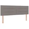 Image de TÃªte de lit avec design en lignes taupe 140 cm en tissu