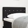 Image de vidaXL TÃªte de lit noire tuftÃ©e avec boutons en cristal 80 cm en velours