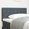Image de TÃªte de lit vidaXL avec boutons en cristal capitonnÃ©e gris foncÃ© 90 cm en velours