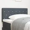 Image de TÃªte de lit vidaXL Boutons en cristal CapitonnÃ©e Gris foncÃ© 100 cm Velours