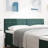 Image de TÃªte de lit vidaXL avec boutons en cristal capitonnÃ©e vert foncÃ© 140 cm en velours