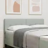 Image de TÃªte de lit vidaXL capitonnÃ©e en velours gris clair de 160 cm