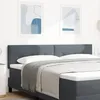 Image de TÃªte de lit capitonnÃ©e grise foncÃ©e 180 cm en velours