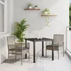 Image de Chaises De Jardin Vidaxl 2 Pcs Avec Coussins Gris En Poly Rattan