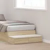 Image de Tiroirs De Lit Vidaxl ChÃªne Sonoma 80x36,5x16,5 Cm Bois D'ingÃ©nierie