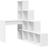Image de vidaXL Bureau d'angle Blanc Standard Bois reconstituÃ© et MDF