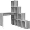 Image de vidaXL Bureau d'angle Sonoma gris 101.5 x 149.5 x 149.5 cm