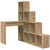 Image de Vidaxl Bureau D'angle ChÃªne Artisanal 101.5 X 149.5 X 149.5 Cm