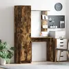 Image de Vidaxl Bureau Avec Rangement ChÃªne FumÃ© Bois D'ingÃ©nierie