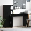 Image de Vidaxl Bureau Avec Rangement En ChÃªne Noir En Bois D'ingÃ©nierie