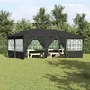 Image de Vidaxl Tente De FÃªte Avec 10 Parois LatÃ©rales Anthracite 6x4 M Pe