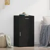 Image de Buffet vidaXL Noir ChÃªne 30x42,5x93 cm Bois d'ingÃ©nierie