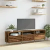 Image de Vidaxl Meuble Tv Bois Vieilli 150x30x44.5 Cm Bois D'ingÃ©nierie