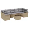 Image de Vidaxl Set De CanapÃ© De Jardin 8 PiÃ¨ces Avec Coussins Beige Rotin Poly