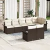 Image de Vidaxl Ensemble De CanapÃ©s De Jardin 8 PiÃ¨ces Chocolat Rotin SynthÃ©tique Avec Coussins