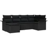 Image de Vidaxl Ensemble De CanapÃ©s De Jardin De 6 PiÃ¨ces Avec Coussins Noir Rattan Poly