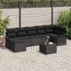 Image de Vidaxl Ensemble De CanapÃ© De Jardin 8 PiÃ¨ces Avec Coussins Beige Rattan Poly