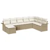 Image de Vidaxl Set De CanapÃ©s De Jardin 8 PiÃ¨ces Avec Coussins Beige Poly Rotin