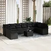 Image de Vidaxl Ensemble De CanapÃ©s De Jardin De 11 PiÃ¨ces Avec Coussins Beige En Rotin