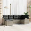 Image de vidaXL Ensemble de 6 CanapÃ©s de Jardin avec Coussins en Rattan Poly Gris Clair