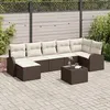 Image de vidaXL Ensemble de 7 CanapÃ©s de Jardin avec Coussins Gris Rattan Poly