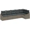 Image de Vidaxl Set De 6 CanapÃ©s De Jardin Avec Coussins Gris Poly Rotin