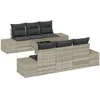 Image de vidaXL Ensemble de 7 canapÃ©s de jardin avec coussins gris clair poly rotin
