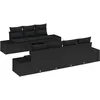 Image de Vidaxl Ensemble De CanapÃ© De Jardin 8 PiÃ¨ces Avec Coussins Noir Poly Rattan