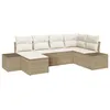Image de Vidaxl Ensemble De CanapÃ© De Jardin 6 PiÃ¨ces Avec Coussins - Rattan Poly Beige