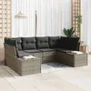 Image de Ensemble De CanapÃ© De Jardin Vidaxl 6 PiÃ¨ces Gris Rotin CanapÃ© De Jardin