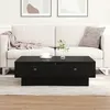 Image de vidaXL Table Basse Bois Noir Bois d'ingÃ©nierie 90 x 90 x 28 cm