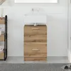 Image de vidaXL Meuble Sous Ãvier ChÃªne 40x37x59 cm Bois d'IngÃ©nierie