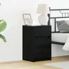 Image de vidaXL Table de chevet avec lumiÃ¨res LED ChÃªne noir Bois d'ingÃ©nierie