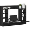 Image de vidaXL Bureau Mural ChÃªne Noir 105x48x75 cm en Bois d'IngÃ©nierie