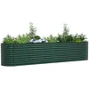 Image de Vidaxl Bac De Jardin SurÃ©levÃ© Vert 400x80x81 Cm En Acier GalvanisÃ©