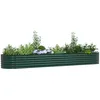 Image de Bac De Jardin SurÃ©levÃ© Vidaxl Vert 400x80x44 Cm En Acier GalvanisÃ©
