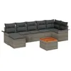 Image de Vidaxl Ensemble De CanapÃ©s De Jardin 8 PiÃ¨ces Avec Coussins Gris En Poly Rattan Acacia