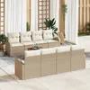 Image de Vidaxl Ensemble De CanapÃ©s De Jardin 9 PiÃ¨ces Avec Coussins Beige Rotin Polyester