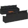 Image de Vidaxl Ensemble De CanapÃ© De Jardin 9 PiÃ¨ces Avec Coussins Noir Poly Rattan Acacia