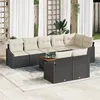 Image de Vidaxl Ensemble De CanapÃ© De Jardin 9 PiÃ¨ces Avec Coussins Noir Poly Rattan Acacia