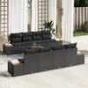 Image de Vidaxl Ensemble De CanapÃ©s De Jardin 9 PiÃ¨ces Avec Coussins Noir Poly Rattan Acacia