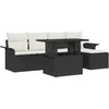 Image de Vidaxl Ensemble De CanapÃ© De Jardin De 6 PiÃ¨ces Avec Coussins En Poly Rattan Noir