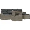 Image de Vidaxl Ensemble De CanapÃ© De Jardin De 6 PiÃ¨ces Avec Coussins Gris Poly Rattan