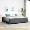 Image de vidaXL Lit Ã  ressorts Autre Gris foncÃ© 200 x 200 cm tissu
