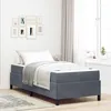 Image de vidaXL Cadre de lit Autre Blanc et gris clair 90 x 190 cm Velours
